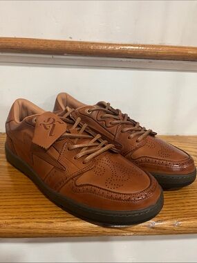 KOOL KIY Men’s Brown Leather Dress Shoe. Size 11. NEW WITH BOX AND DUST BAG